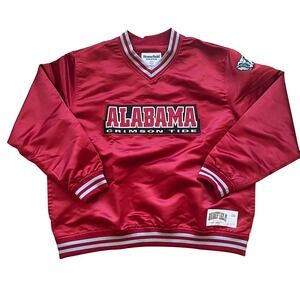 Homefield Alabama Crimson Tide Satin Windbreaker Pullover Jacket Red Mens XL